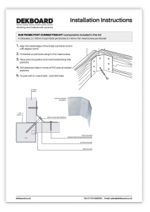 DekBoard Installation Sheet - Post to Subframe Fixing Kit thumbnail